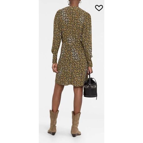 MARANT ÉTOILE Floral-Print Wrap Dress NWT Size 42 / USA XL - Picture 4 of 11